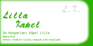 lilla kapel business card